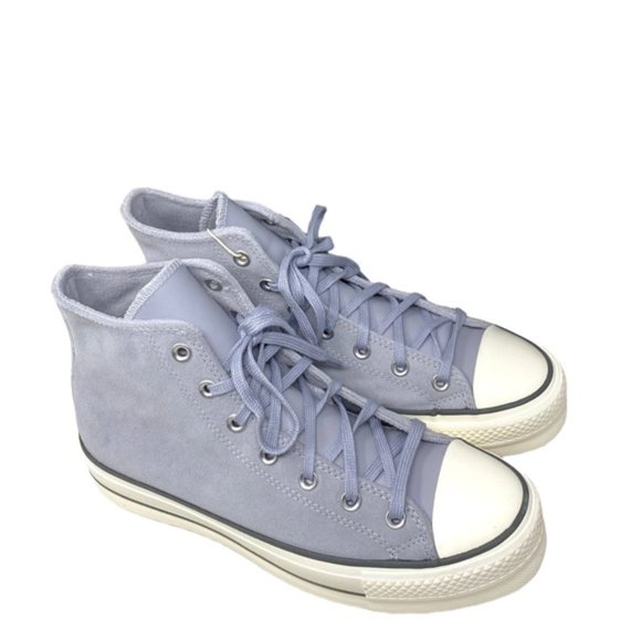 Converse Ctas Lift Hi Suede Platform Shoe Women Iron Gray Skate Sneakers A03251C - Picture 6 of 10